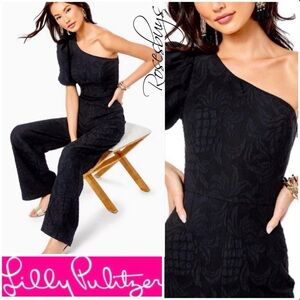 Lilly Pulitzer Black One-Shoulder Jumpsuit